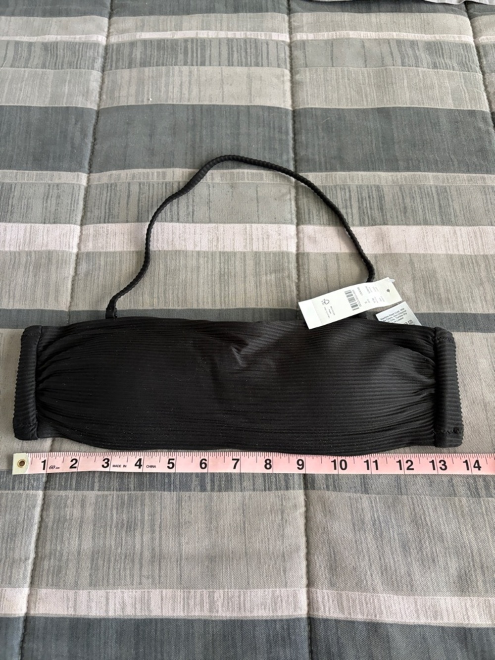 J. Crew ribbed black bandeau Small